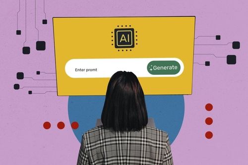 Girl in front of a screen with AI| Skylum Blog