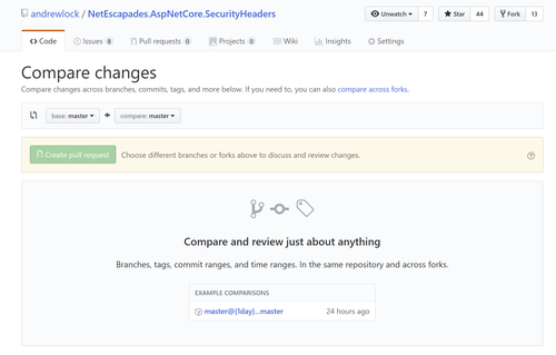Creating a pull request