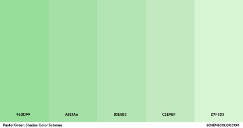 Download PNG image of Pastel Green Shades Color Scheme
