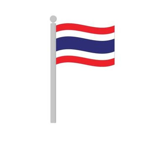 Thailand flag. Flag of Thailand isolated vector