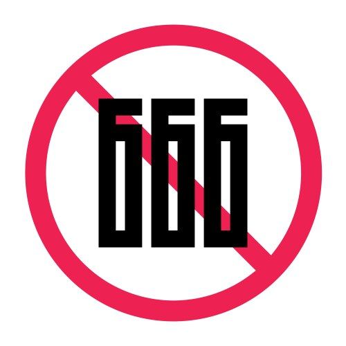 Forbidden 666 satan symbol no sign Vector Image