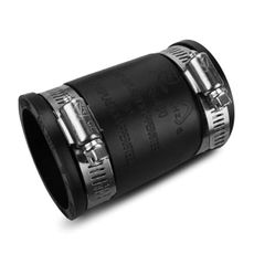 Flexible PVC Pipe Coupling with Rubber Hose Clamps for Flex Coupling 1-1/2 Inch Nominal Pipes Drain Repair, Dust Hose,Plumbing Connection,Cast Iron,Plastic Pipes Upgrade, PVC Condensate Pipe Coupler