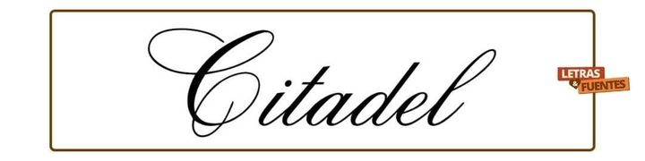 fuentes de letras cursivas Citadel Script