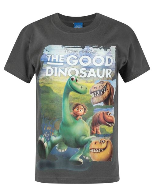 The Good Dinosaur Characters Charcoal Short Sleeve Boy&#39;s T-Shirt