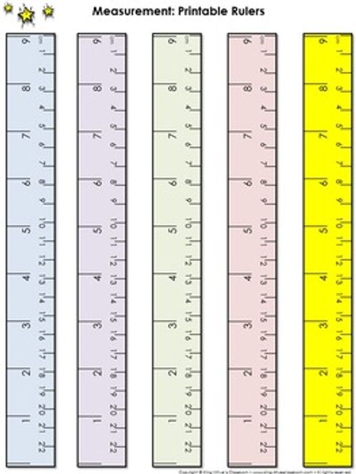 Preview of Ruler Measurement Tools: Printable Rulers Whole Inch and Centimeter Increments