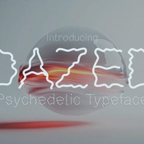 Dazed - Dizzy Font | Thin Font, Wavy Font, Creative Font, Trippy Font, Psychedelic Font, Hippie Font, Handmade Font, Procreate Font, Canva image 1
