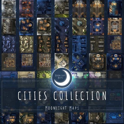 Fantasy Cities Battle Maps Collection 1 for DnD & Pathfinder TTRPGs
