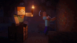 Minecraft Alex And Steve GIF