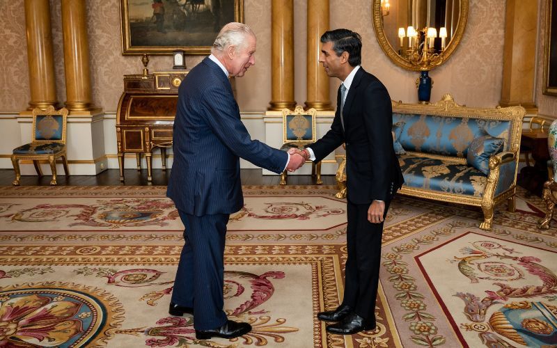King Charles meets with new British Prime Minister Rishi Sunak