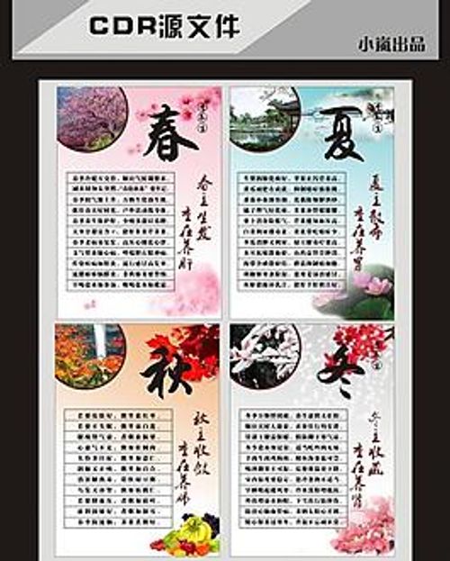 春夏秋冬养生图片