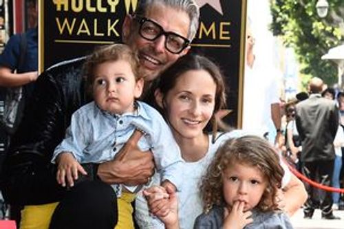 River Joe Goldblum, Jeff Goldblum, Emilie Livingston and Charlie Ocean Goldblum.