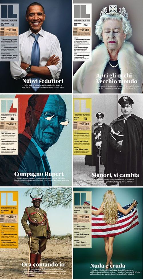the covers of magazines with pictures of people in different colors and sizes, including an american flag