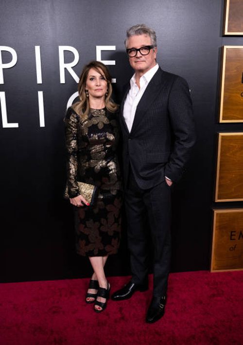 Colin Firth and Maggie Cohn attend the Los Angeles Premiere of Searchlight Pictures "Empire Of Light" at the Samuel Goldwyn Theater on December 01,...