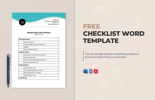 Checklist Word Template in Word, PDF, Google Docs - Download | Template.net