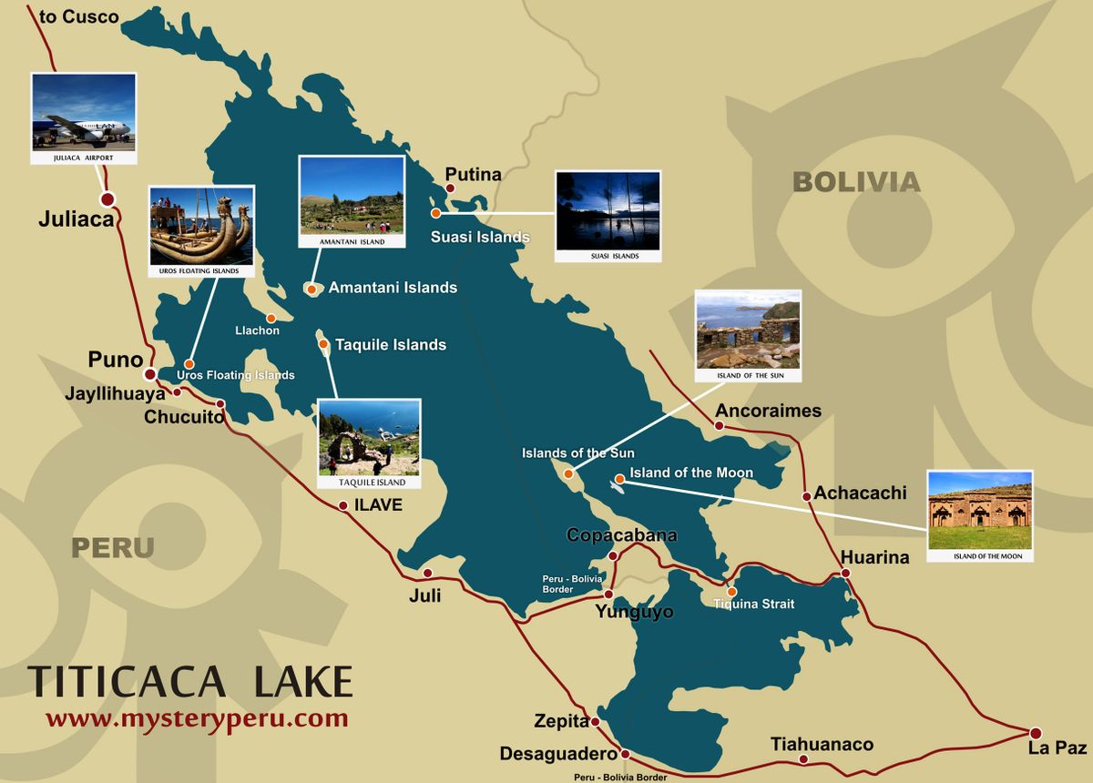 Lake Titicaca Map • mappery