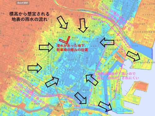 四日市で車270台が浸水、内水氾濫により地下駐車場が水没か？原因、対策は？