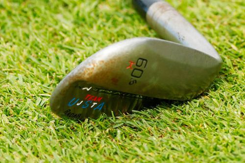 Detail of the 60 degree wedge of Justin Thomas of Team United States prior to the 2023 Ryder Cup at Marco Simone Golf Club on September 25, 2023 in...