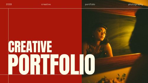 Red Minimalist Creative Portfolio Presentation