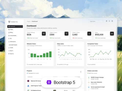 Dashboard Templates - Admin Dashboard Material Design