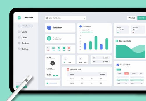 Modern Admin Dashboard Layout Design Template