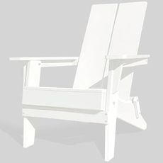 Krikacy Modern Adirondack Chair All-Weather HIPS, Pure White