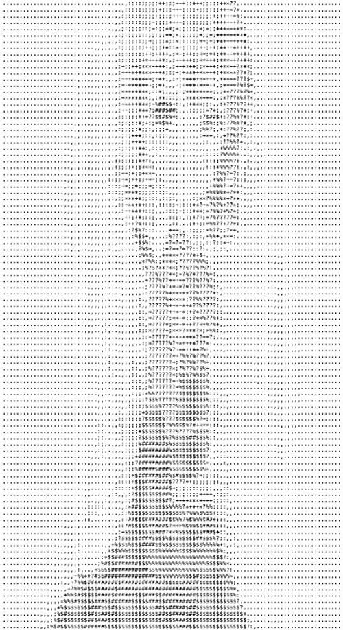 Ascii-Art Anime-Style Girl - Mina Nakamura