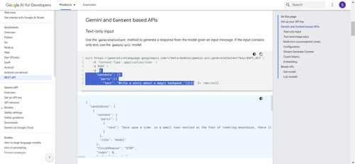 copy gemini api post request body