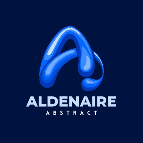 Blue 3D Abstract Letter S Logo