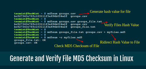 Generate and Check Files with MD5 Checksum in Linux