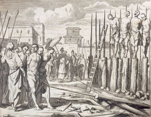The Impaling of Some Rebels, Punishment: Massacre by Impalement by Philip Baldaeus