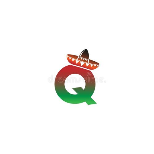 Letter Q Mexican hat concept design illustration. Q hat vectors