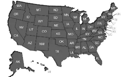 U.S. Map for Ports of Entry