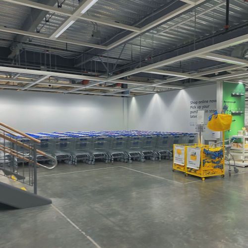 Stylish Shopping Cart Aesthetic at IKEA