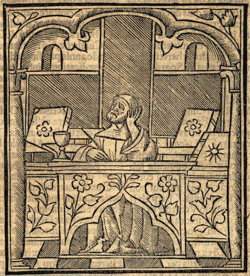 joachim von fiore in seinem studierzimmer holzschnitt 1516