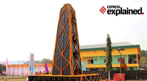 The 'martyrs column' at Patharughat, Assam (Credit: Darrang District Administration)