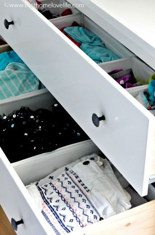 Dresser Organization | Dresser organization, Ikea hemnes drawers, Dresser drawer organization