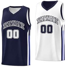 Custom Reversible Basketball Jersey - Personalize Team Uniform Design Your Own Name & Number for Men/Youth