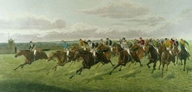 First Past The Post, large horse racing print