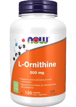 NOW L-ornithine - 120 Caps
