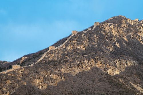 冬季的古北水镇司马台长城图片下载
