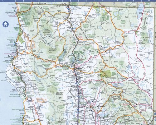 Northern California detailed map. Map of Northern California Region with cities and villages