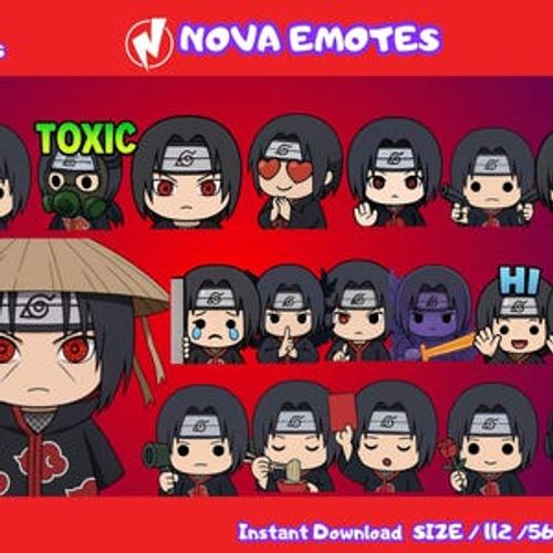 Anime Twitch Emotes, Chibi Streamer Emote Pack, Cute Streaming Emotes for Twitch, Discord, Digital Download, Static Streamer Emotes, Stream