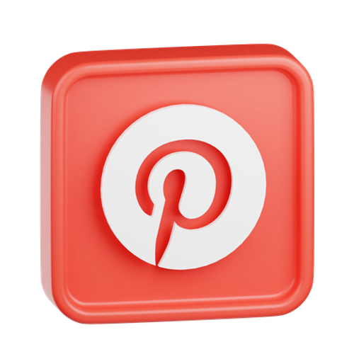 Pinterest Logo  3D Icon