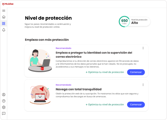 McAfee Identity Theft Protection te muestra las brechas de seguridad identificadas que afecten a tus datos personales.