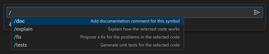 内联聊天斜线命令列表