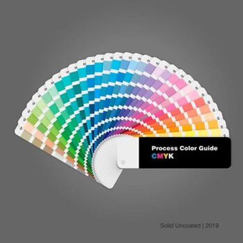 Illustration of solid uncoated cmyk process color palette guide for print and design vector