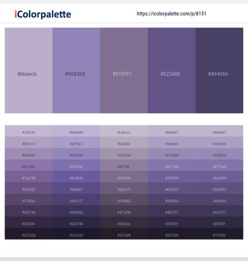 8151Chatelle – Lavender Purple – Rum – Butterfly Bush – Mulled Wine Color scheme