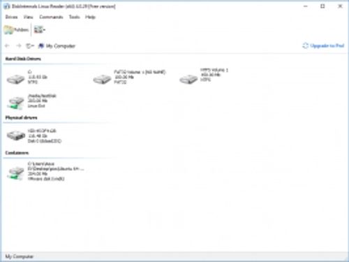 Linux Reader - select the disk