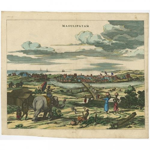 Antique Print of Masulipatam by Baldaeus (1672)
