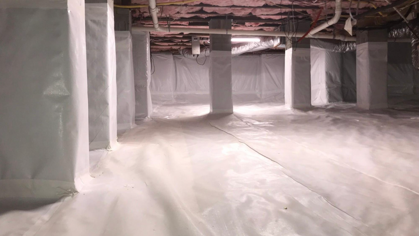 Waterproofing solutions for crawlspaces